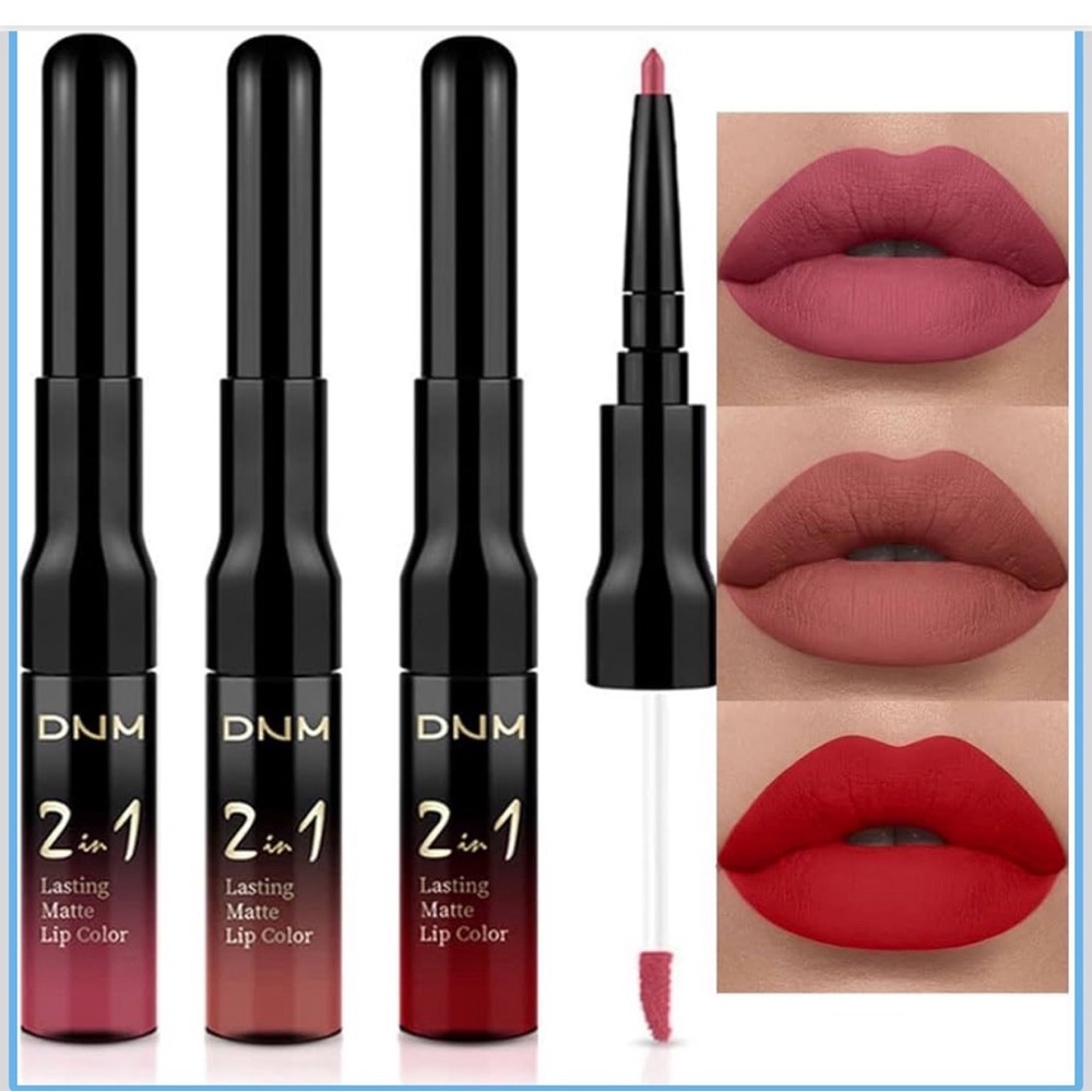 DNM 3pcs Liquid lipstick and lip liner